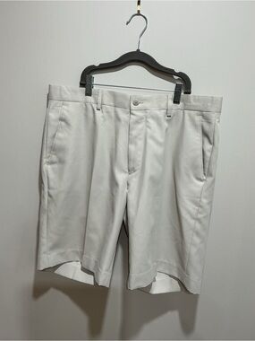 Louis Raphael golf Cream Flat-Front Men's Shorts